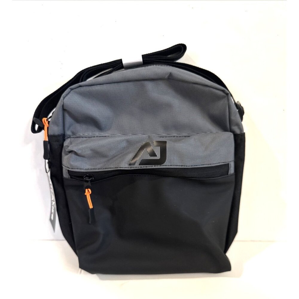 ATLEY JAMES 'Spencer' Crossbody Bag Black and Gray